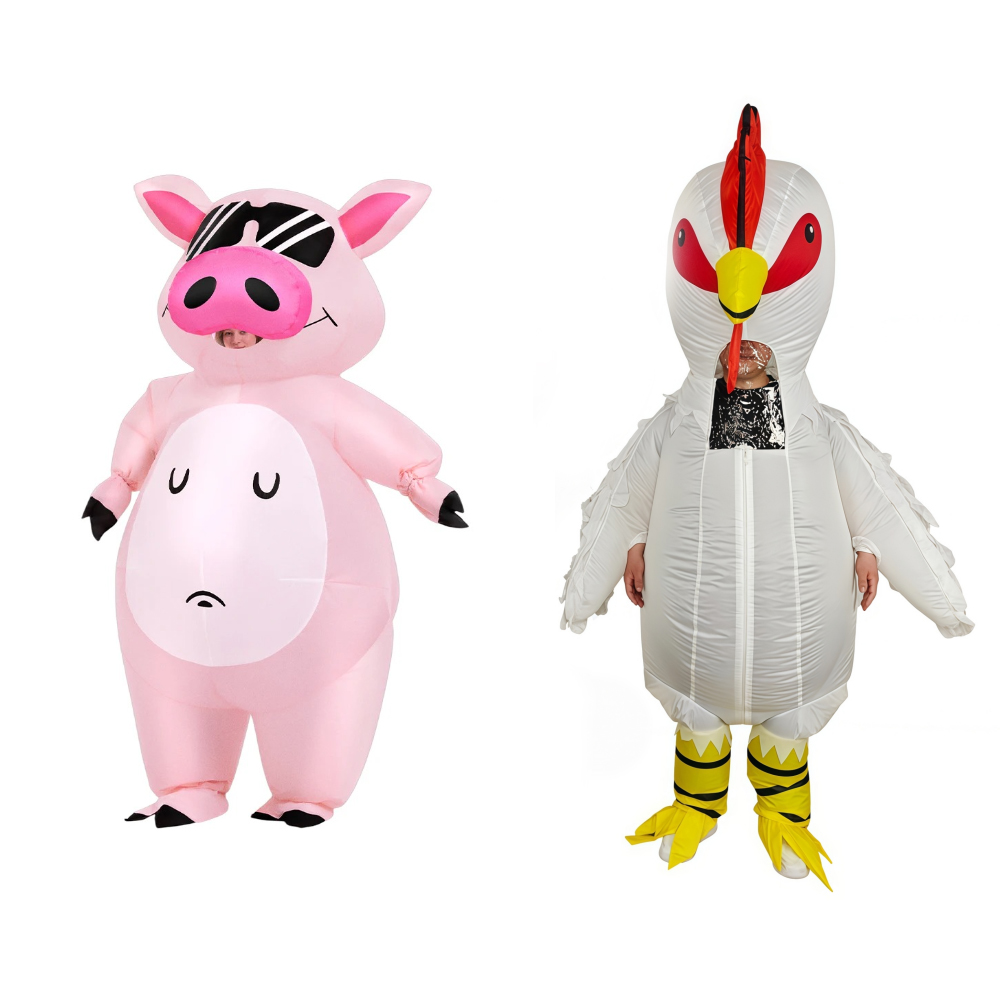 Womens Suit - Costume Gonfiabile da Maialino Cartoon, Abito