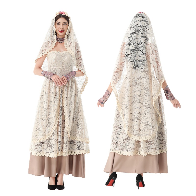Wedding Dress - Abito lungo vintage in pizzo per