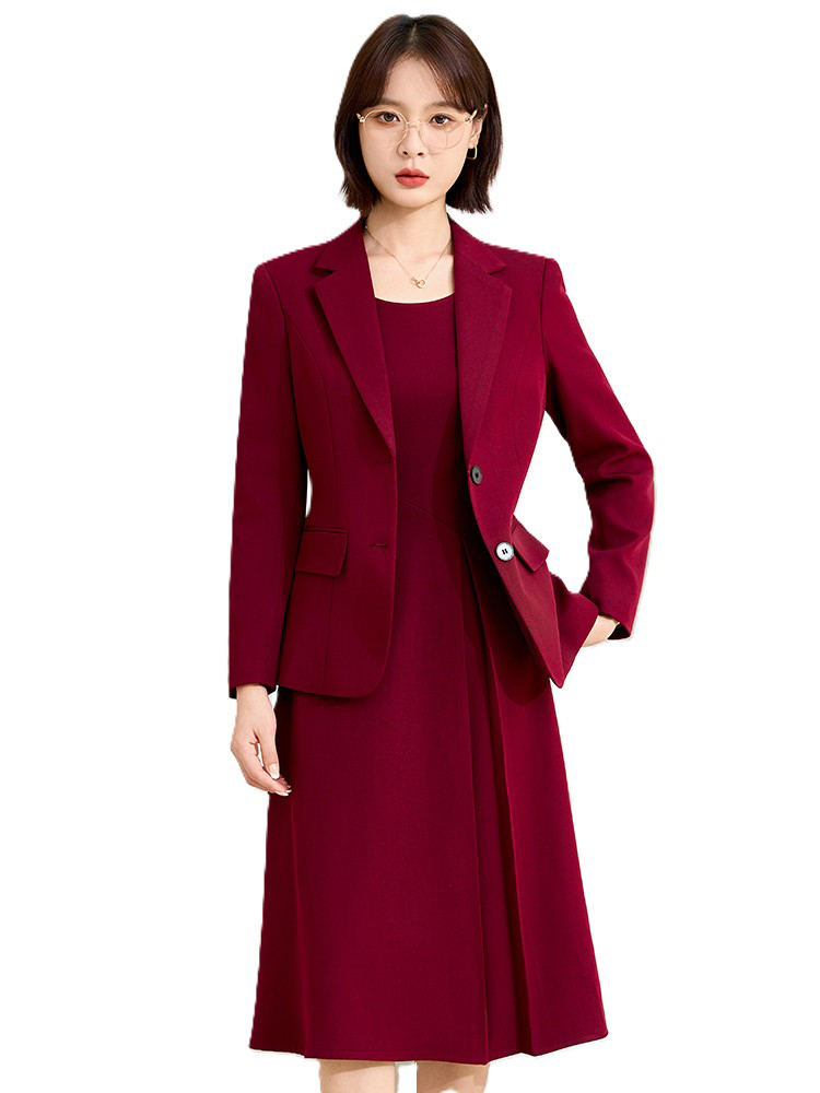 Women'S Red Formal Wear - Rosso grigio blu scuro ufficio gonna