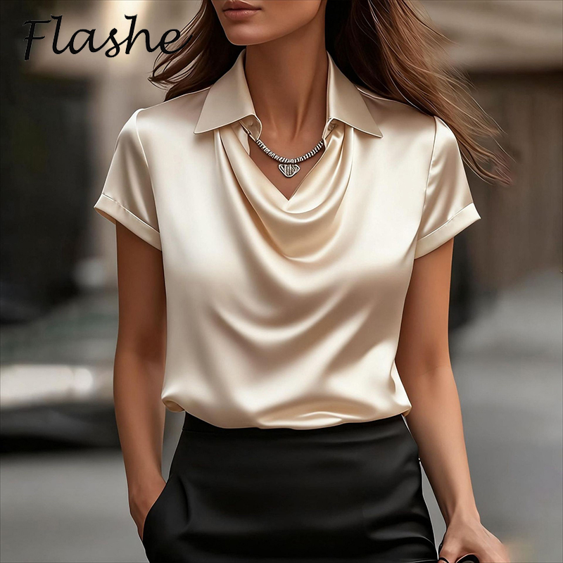 Silk Blouse - Camicia in raso tutto abbinato Camicia