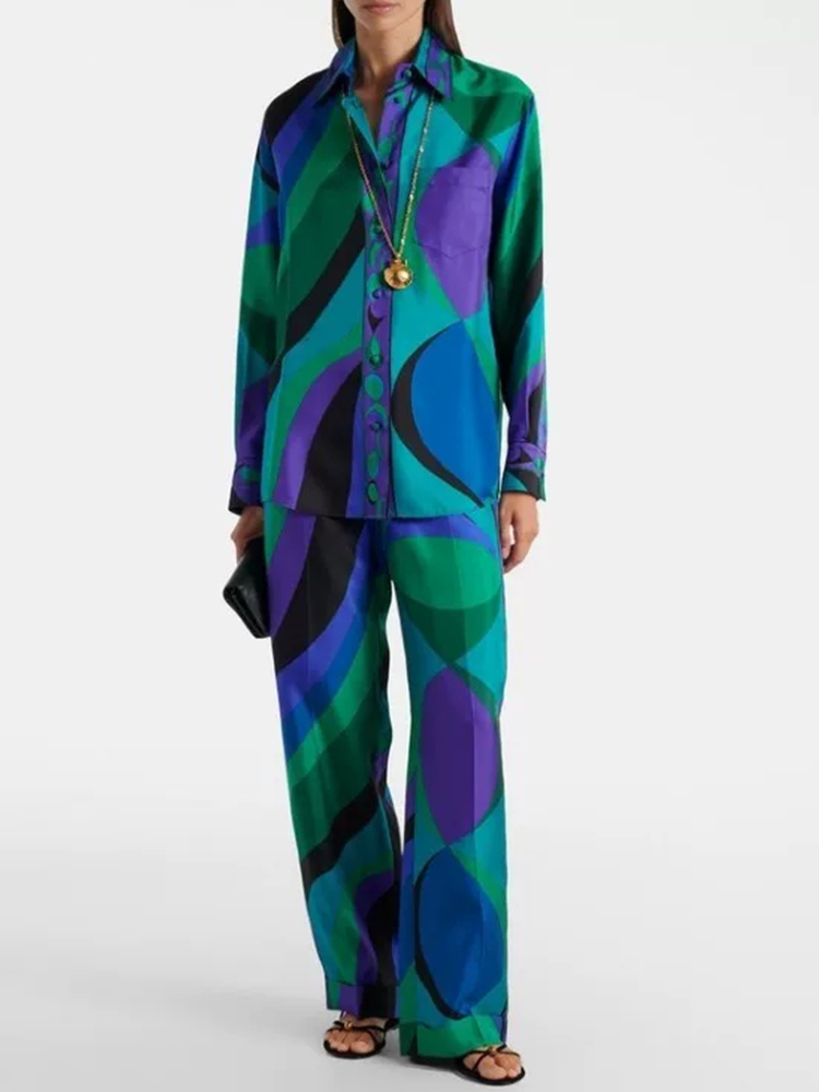 Silk Blouse - Completo due pezzi da donna autunno